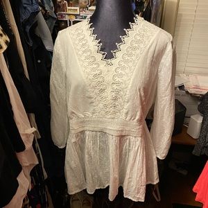 Lane Bryant swiss dot top, size 18.